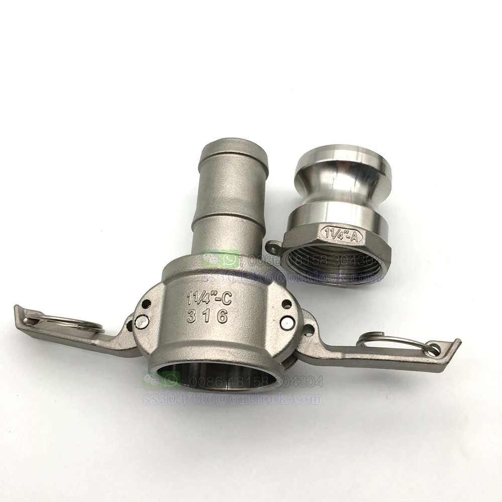 Муфты camlock из нержавеющей стали 1/2-2 дюйма Тип C адаптер для мусорного насоса наружная муфта с внутренней резьбой трубы SS 304 Max 250 psi