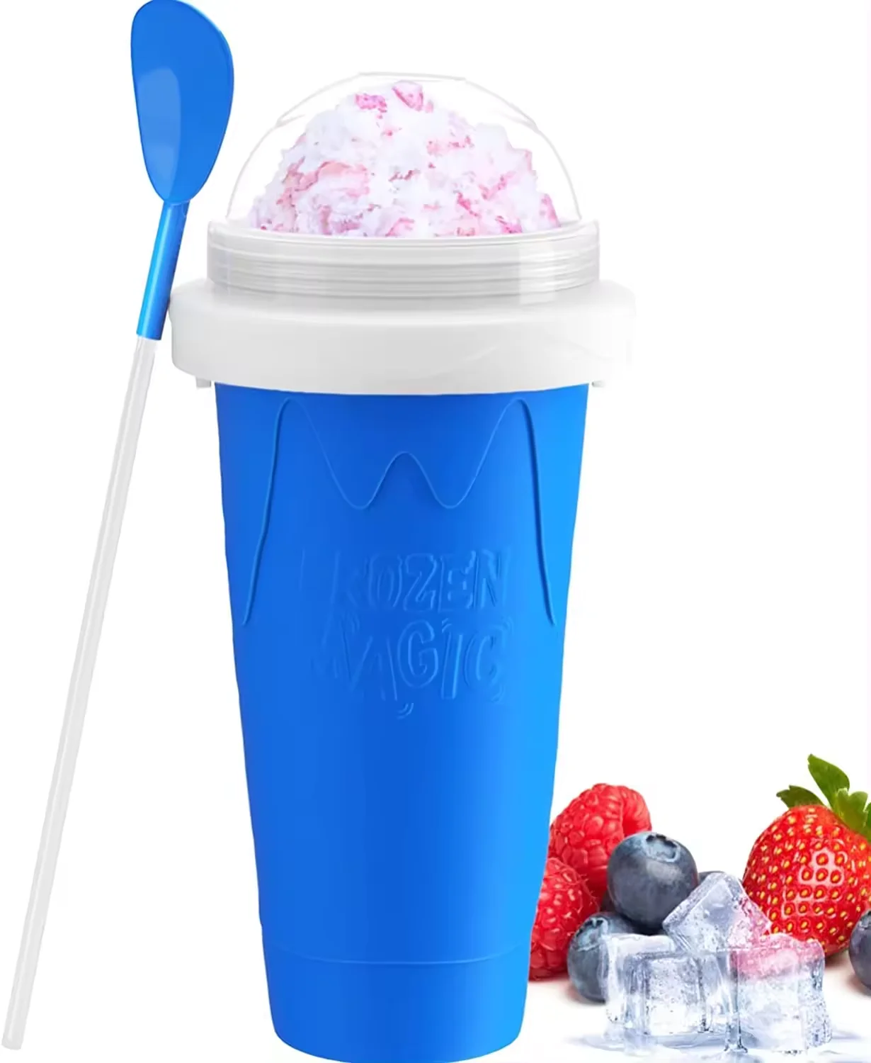 Kids Ice mold Grade Silicone New Portable Summer Maker Frozen Magic Squeeze Slush Slushy Cup