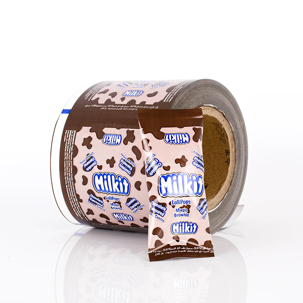 Printed aluminum foil metalized plastic laminated film roll Custom printing food safe for coffee packaging