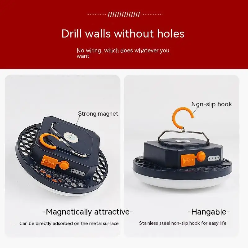 USB Rechargeable Waterproof Portable LED Camping Light with Magnet for Emergency LED Camping Lantern lamp with Power Bank