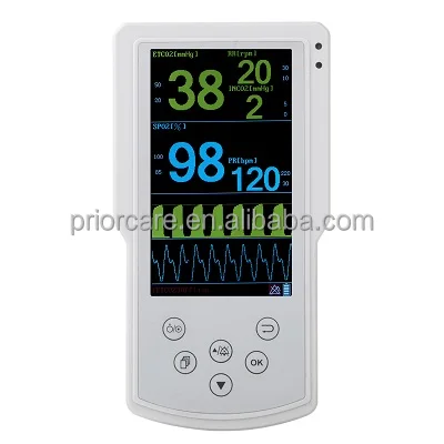 Animal handheld monitor 5 inch ETCO2 monitor price resp mainstream  monitor multiparametro