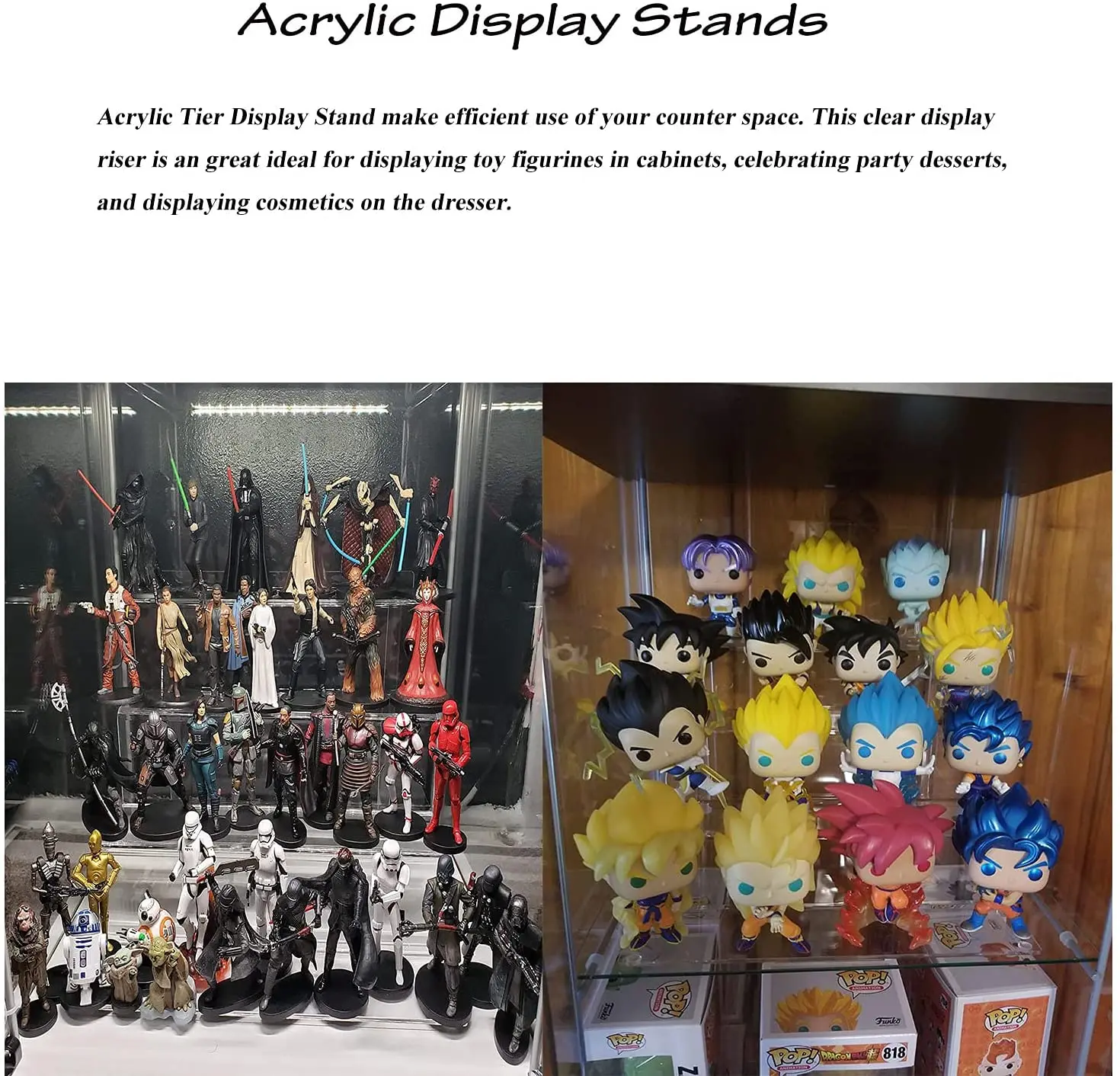 4-ярусный выставочный стенд дисплеи Funko POP фигурки акриловая полка дисплея