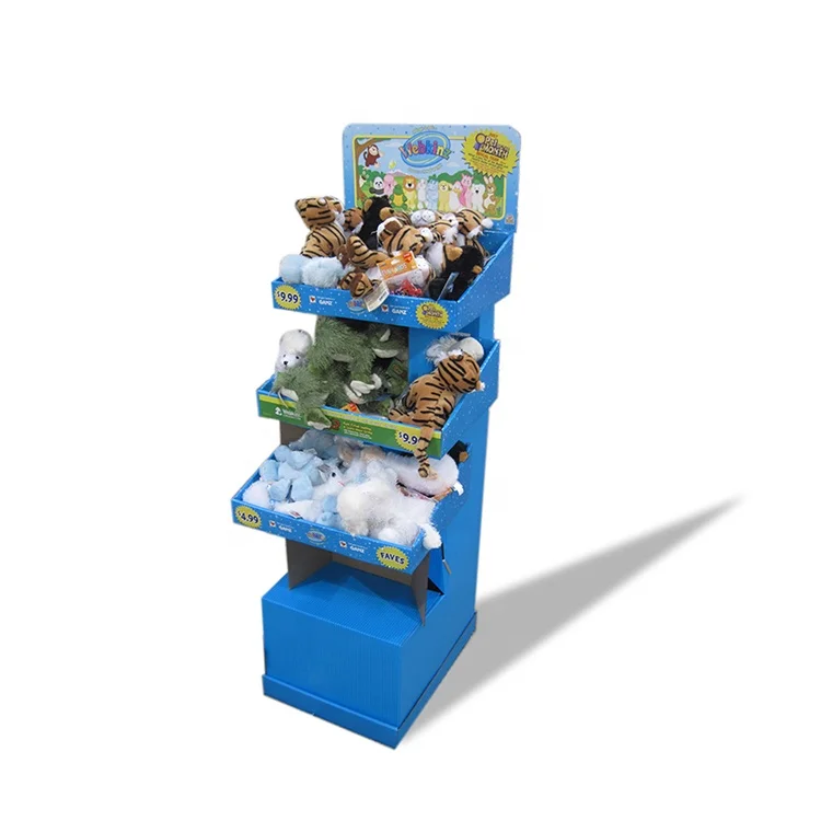 Supermarket Toys cardboard paper display racks wire floor display pop puppet display
