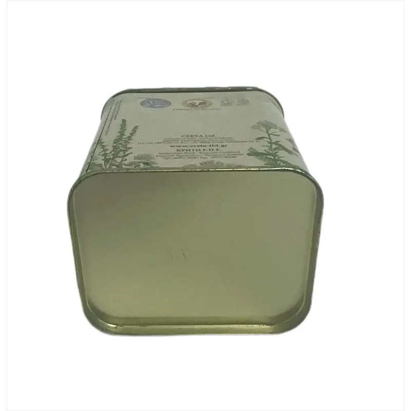 Custom size printed food grade tea coffee storage metal tin rectangular tin box tea metal tin