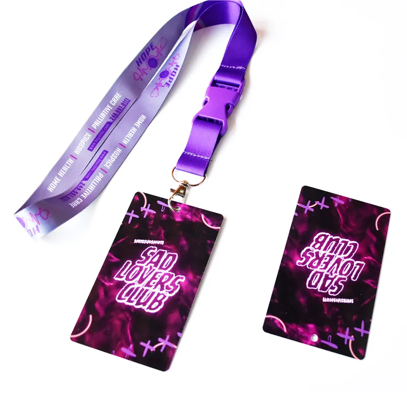 Custom Logo Polyester ID Card Holder Neck Lanyards Low Shipping Cost Sublimation Printing for Events