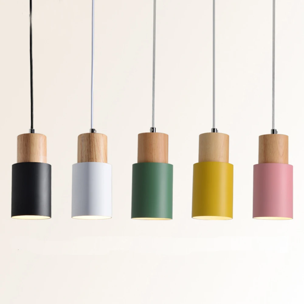 Simple Creative Color Straight tube Pendant Light for Bar living room Home Restaurant