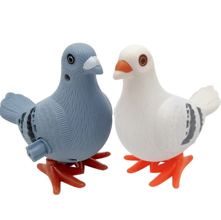 Chain Wind Up Pigeon Simulation Fidget Toy Jump Pigeon Hot Clockwork Toy Pigeon Bird Animal Walking Twist Toy For Kids Baby