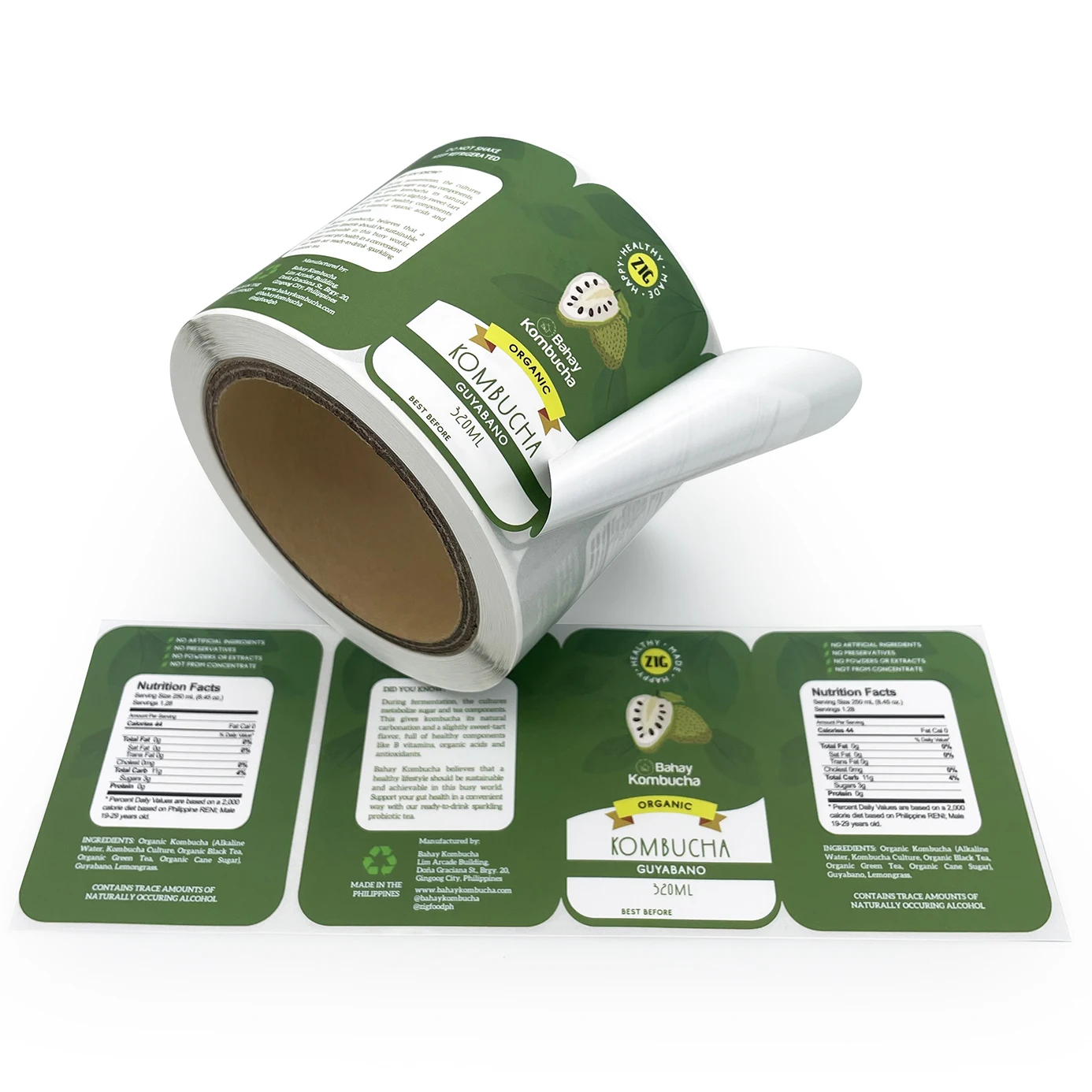 Custom Embossed Stickers Wine Bottle Stickers Fruit Food Labels