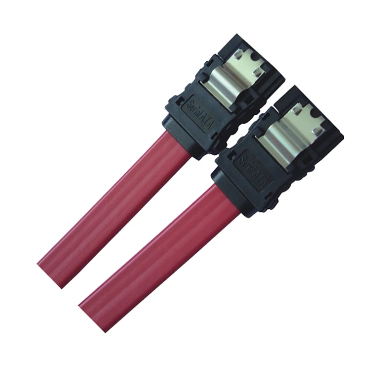 UL2725 28AWG Red SATA III 7P to 7PIN ATA Cable With Latch 180 to 180 Degree