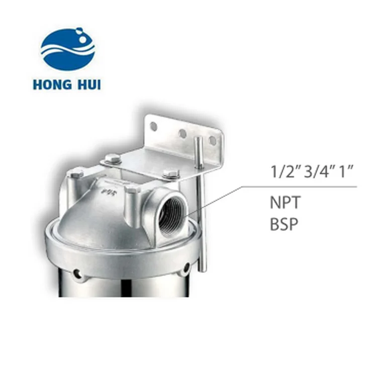 HONG HUI HMS-5A NSF 5 Inch Household Water Purifier Stainless Steel Sediment Water Filter Housing