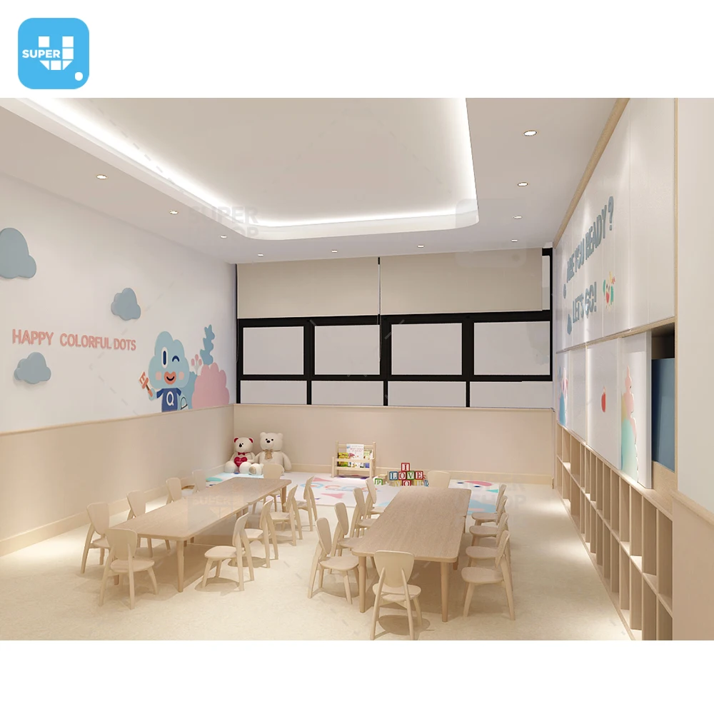Childcare Center Set Daycare Furniture Childcare Center Furniture Table and Chairs Wooden Nursery School Furniture