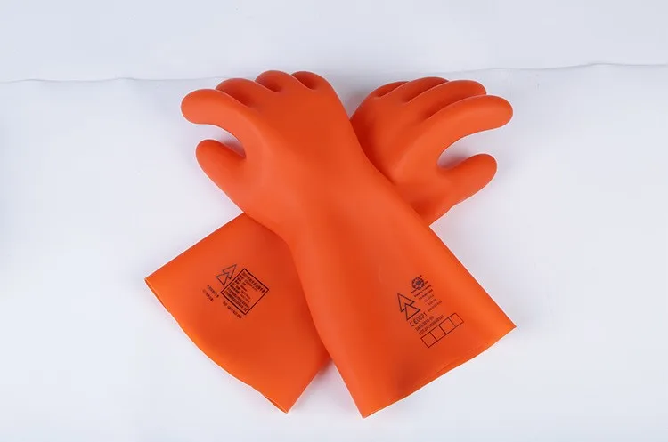 state owned brand 7.5Kv 360mm long cuff high voltage flexible rubber electrical insulating gloves for electrician