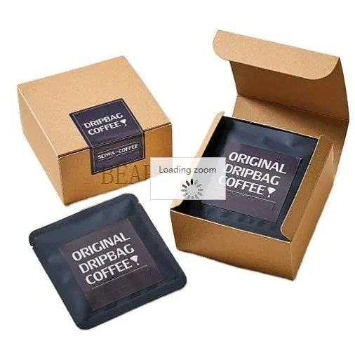 Food Grade Portable Three Side Sealed Drip Coffee Filter Bags Hanging Ear