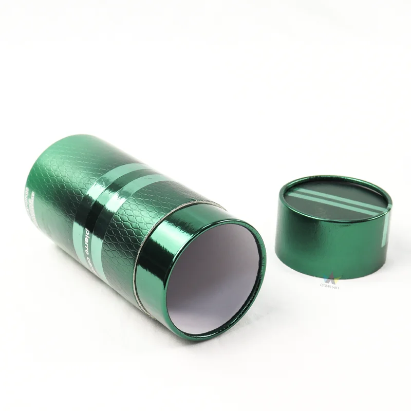 cardboard paper for spiral can wholesale coffee packaging cans with foil inside food lid t-shirt kraft pop-top tube