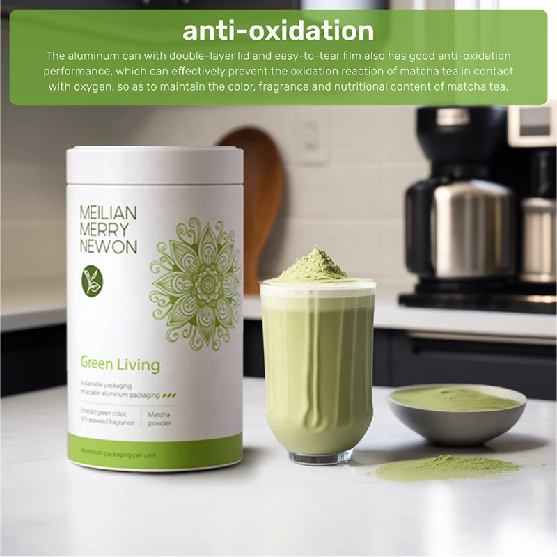 3oz 8oz 10oz 16oz 25oz aluminum easy to tear packaging custom coffee tin matcha tin coffee tin