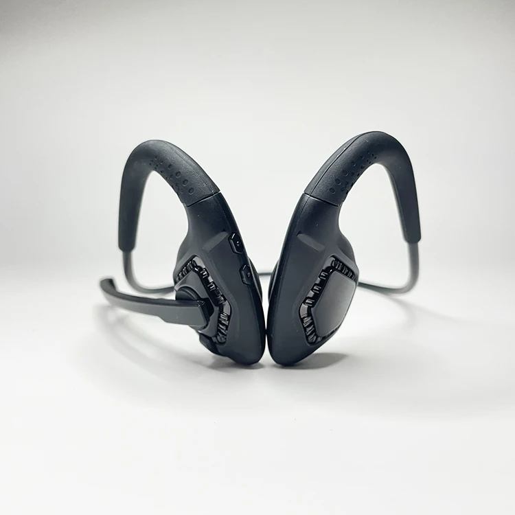 factory manufacturer low latency foldable microphone stick open ear headset air bone conduction headphone with mic for iphone