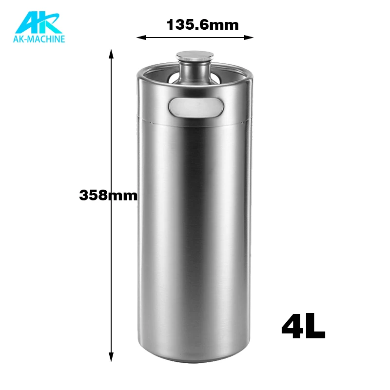 Discount Price Beer In Kegs Portable Alcohol Brewery Beer Wine Barrel 5L Stainless Steel Milk Keg