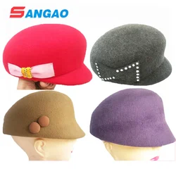 Customized fashion women fedora hat with funy