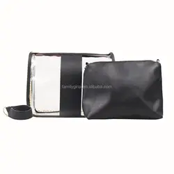In Stock PVC Transparent Sidelines Clear Purse Women Personalized Clear Crossbody Stadium Purse