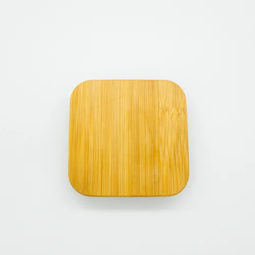 Factory direct Custom lids dark wooden bottle stopper cap square wood bamboo lid for candle jars