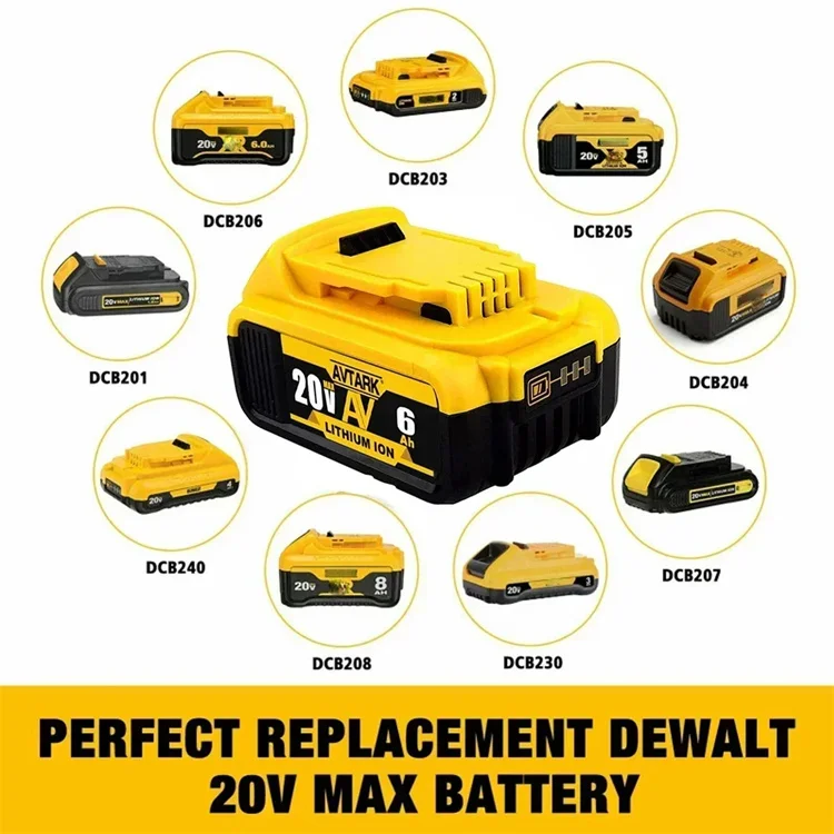 Замена для De-waltss DCB200 DCB205 литиевая батарея 5Ah 20v