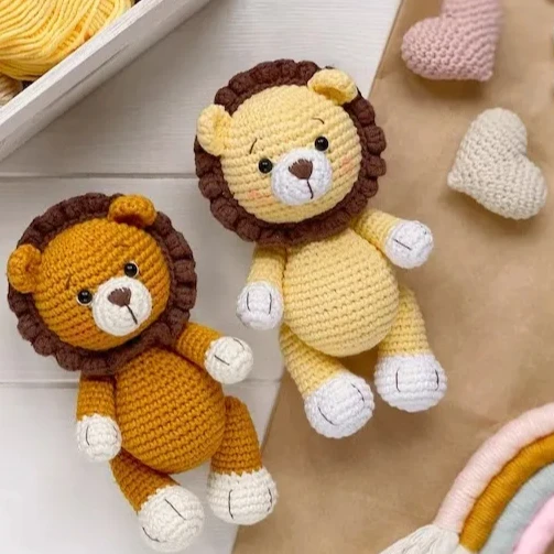 Hot Sale Customized Handmade Animal Crochet Pattern Lion Amigurumi, Amigurumi and rattles