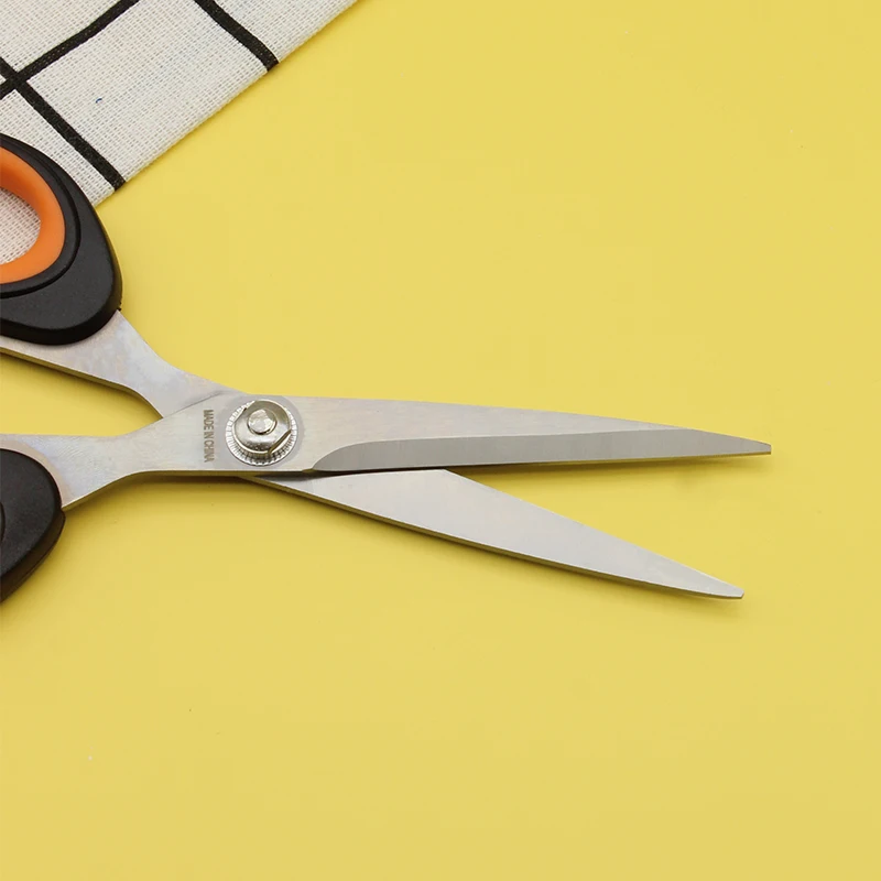 Wholesale Rubber and Plastic Office Scissors Paper-cut Student Scissors Stainless Steel Scissors