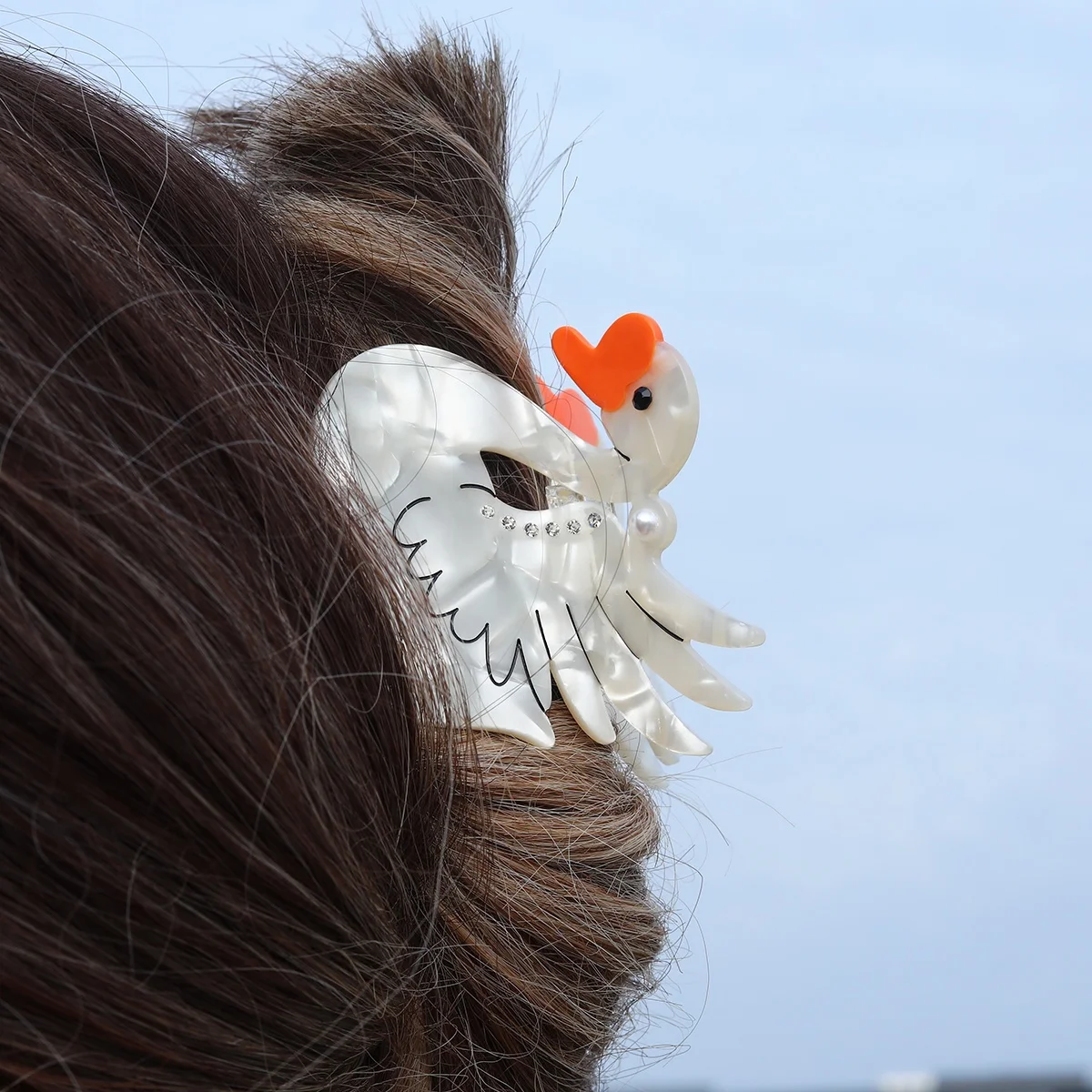 personalized fashion acetate hair claw custom shape animal hair clip claw for women