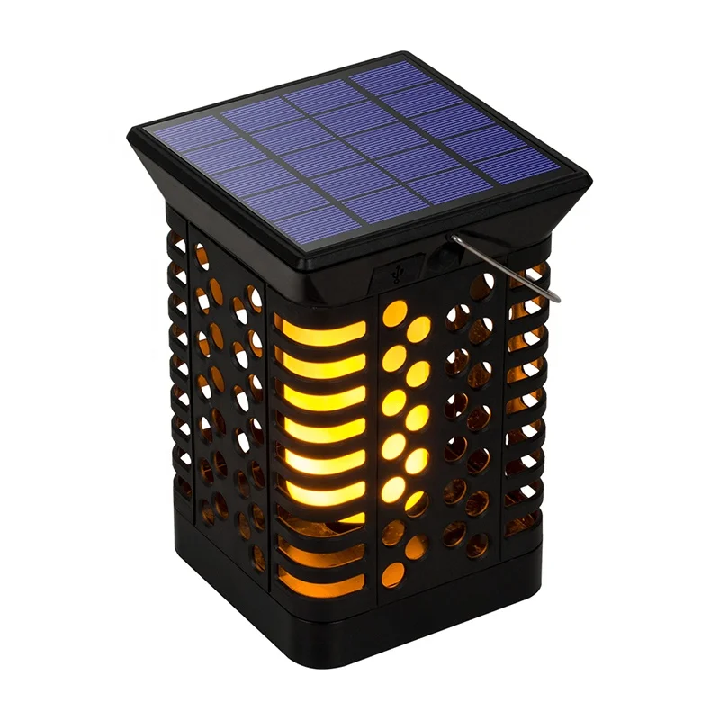 Outdoor Waterproof Solar Decoration Flickering Flame 75 Led Tiki Torches Solar Torch Light For Garden Pathway