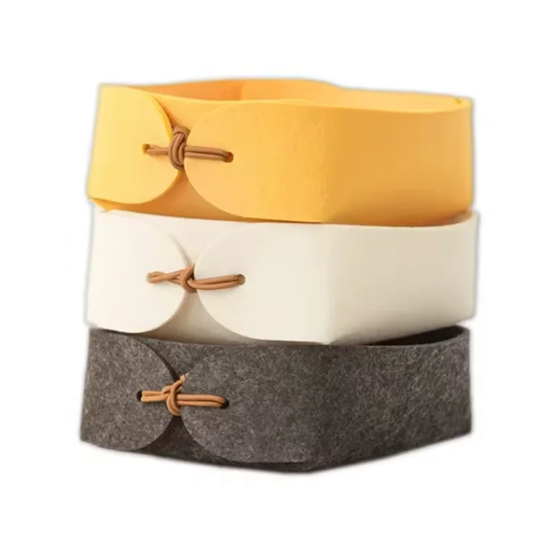 Nordic felt diy storage basket key storage box office desk miscellaneous storage valet tray