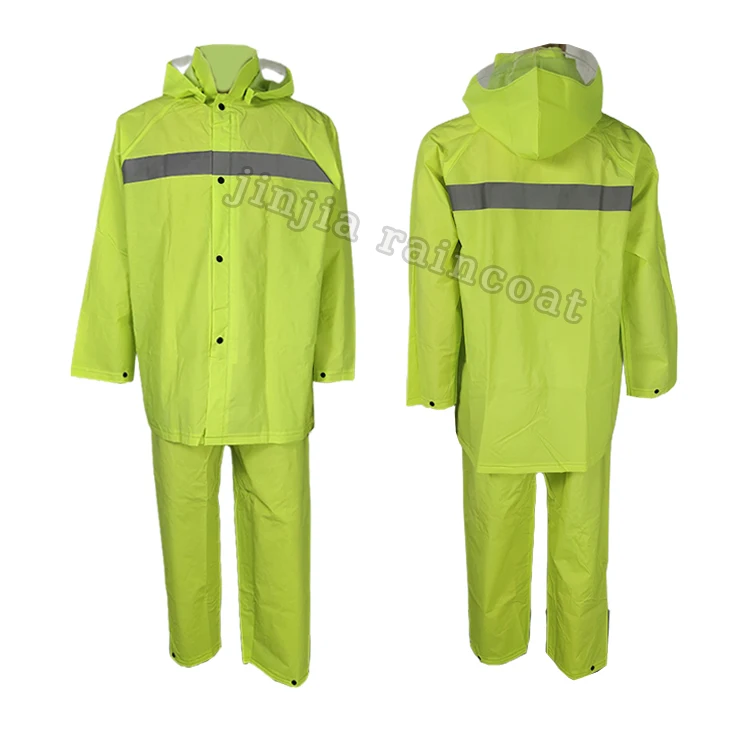 custom labor clothes construction safety work wear suspenders rain suit waterproof coat with bib pants for men