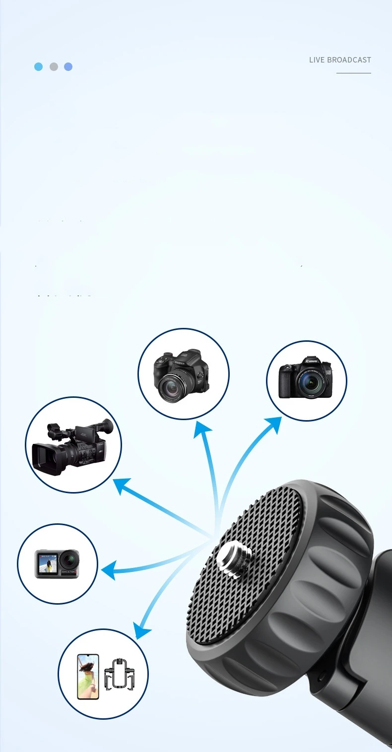 360 rotary clip network popular live streaming 1.9-meter photography live streaming expandable aluminum alloy floor stand