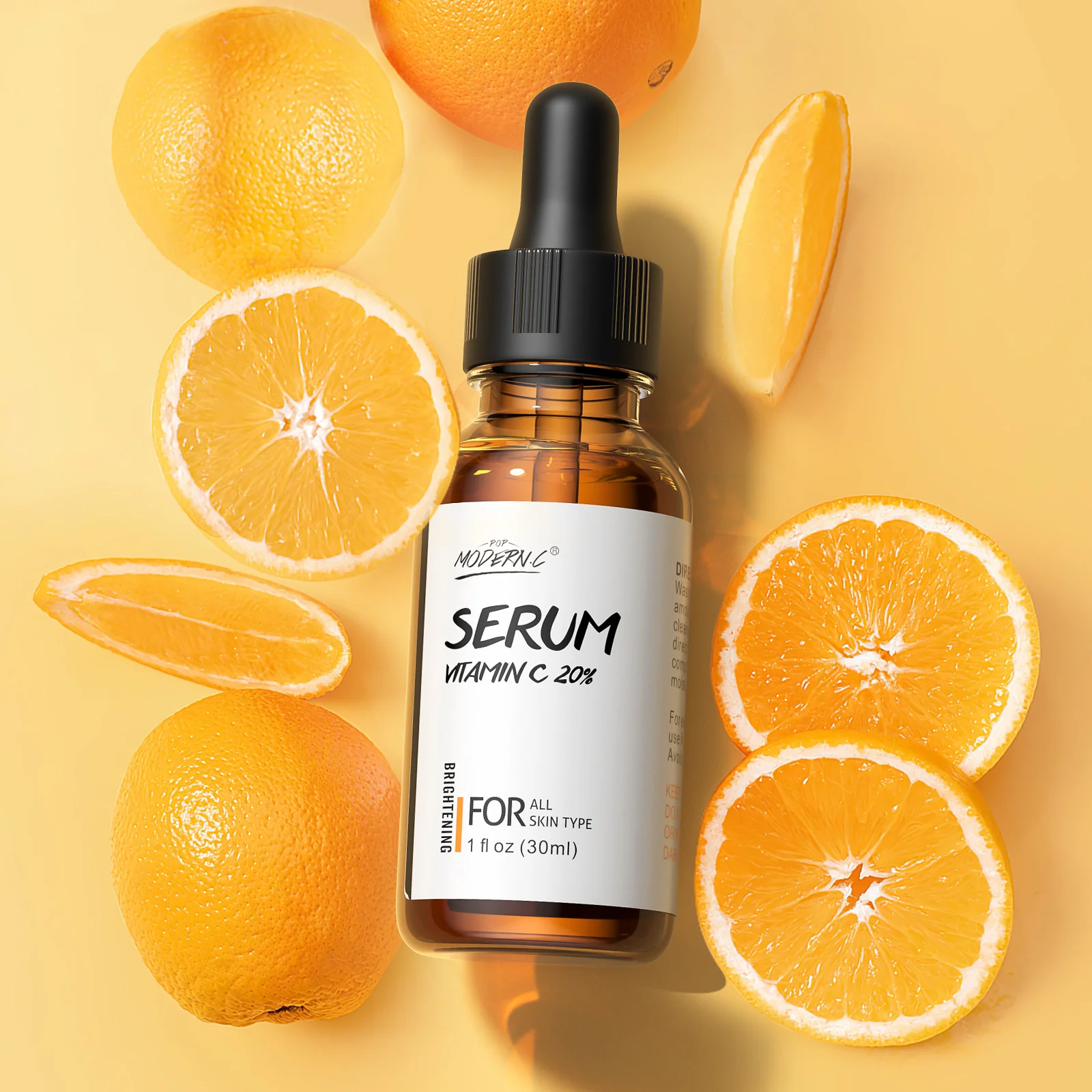 Skin Brightening Serum Vitamin C Serum with Hyaluronic Acid for Face 30ml Lightening Anti Aging Serum