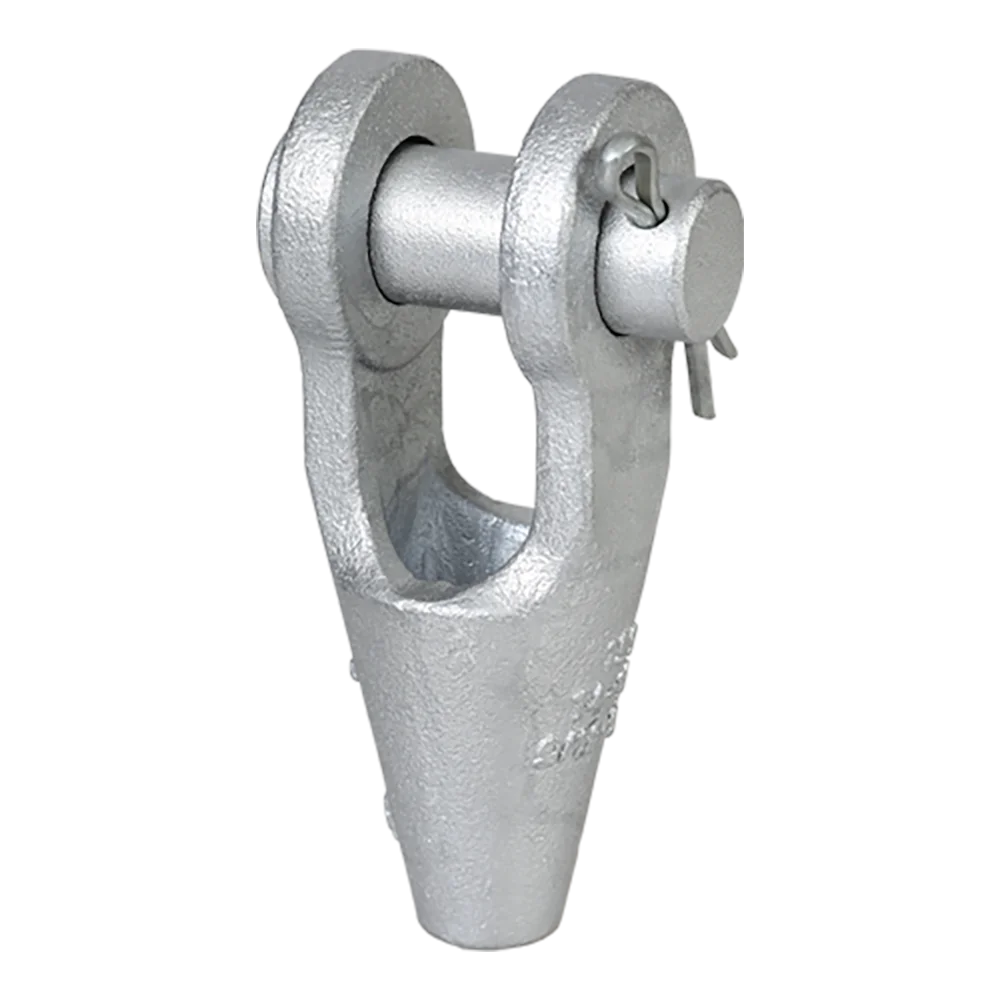 
Green Pin G6412 Hot Dipped Galvanized Open spelter socket with cotter pin 