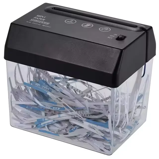 Mini USB Shredder Small electric A6 Shredder Strip cutting desktop battery shredder