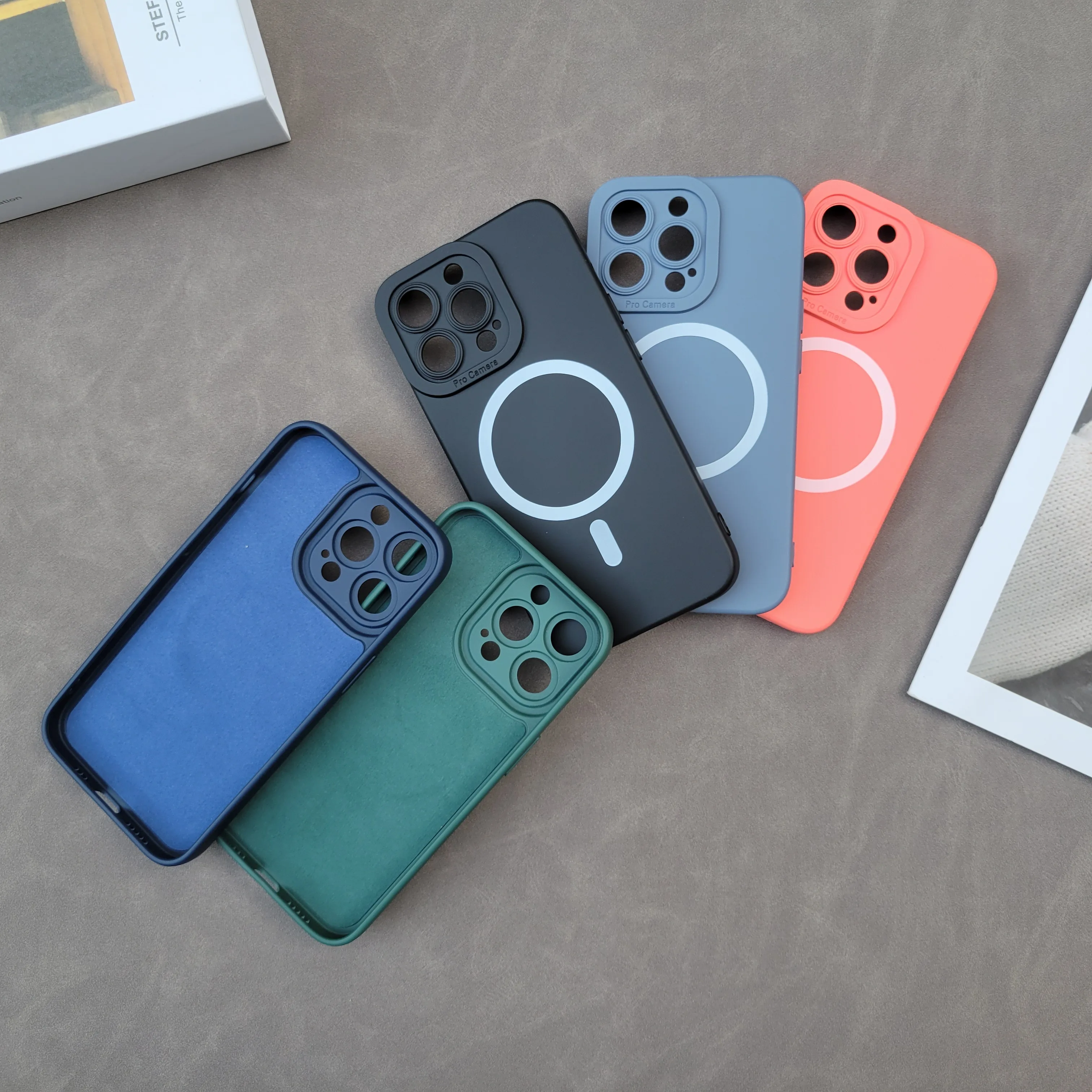 Leyi Liquid full corner protect covers 360 silicone soft microfiber magnetic for Magsafe phone case for iPhone 14 pro max plus