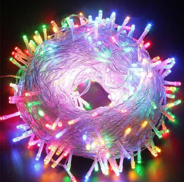 220V 8 Modes 600LEDs 100m/164ft String Christmas Lights Fairy with Transformer for Party Wedding