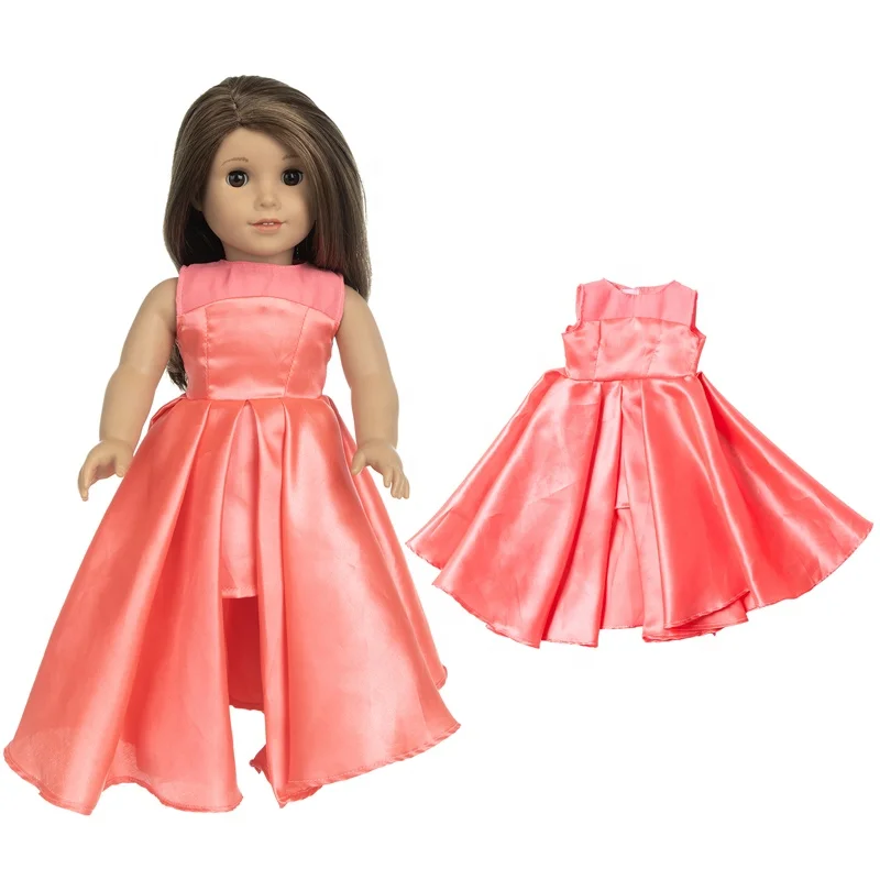 Bride wedding dress 18 Inch American Dolls Accessories 43 cm Doll Short skirt girls Doll Gown