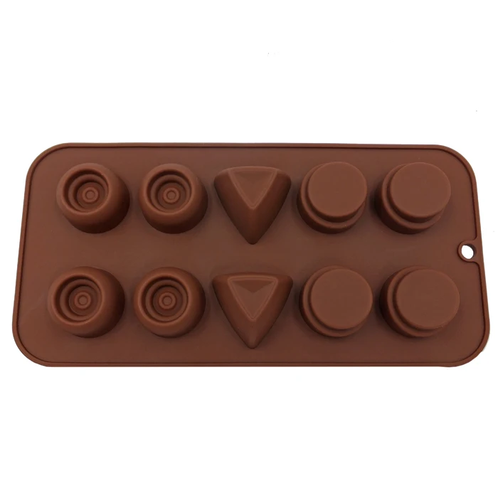 
10 Cavities Silicone Chocolate Mold Chip Candy Molds 