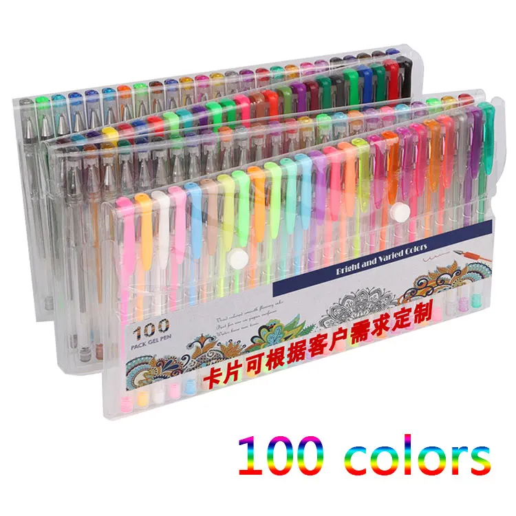 Office Desk Stationery Set Multicolor 1.0mm Plastic Ink Gel Pen With Logo Custom