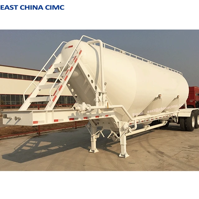 3 Axles 12 Wheels 45cbm W Type 3 Compartments Dry Bulk Cement Tank Trailer Hot Sale