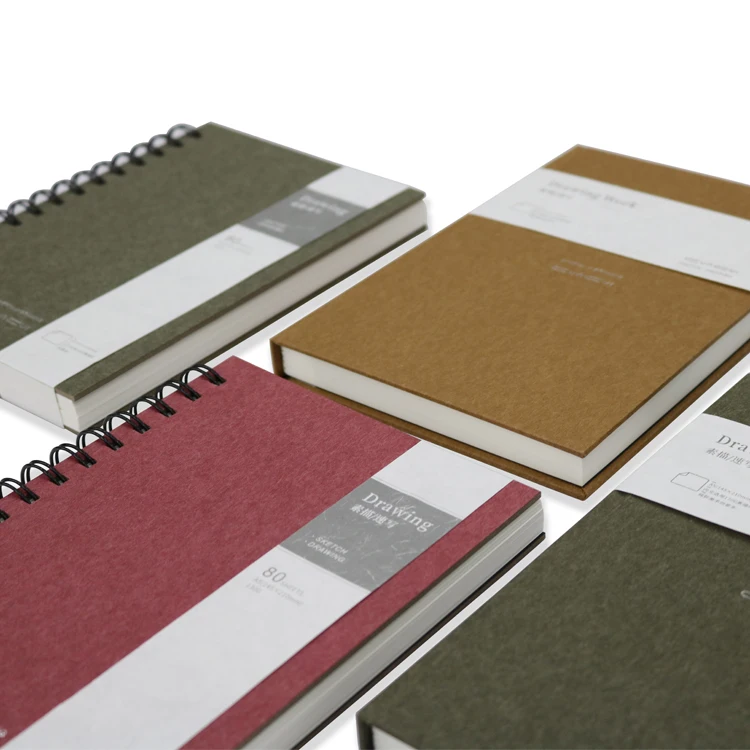 Custom Your Logo Fashion Design Thin A6 Travel Mini Painting Blank Sketchbook A5 Hard Cover