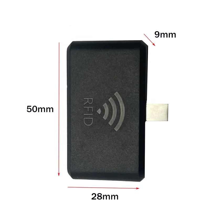 Android smart system platform Mini UHF RFID Phone Reader 865-868mhz OTG Communication USB Type-C Interface Plug and Play