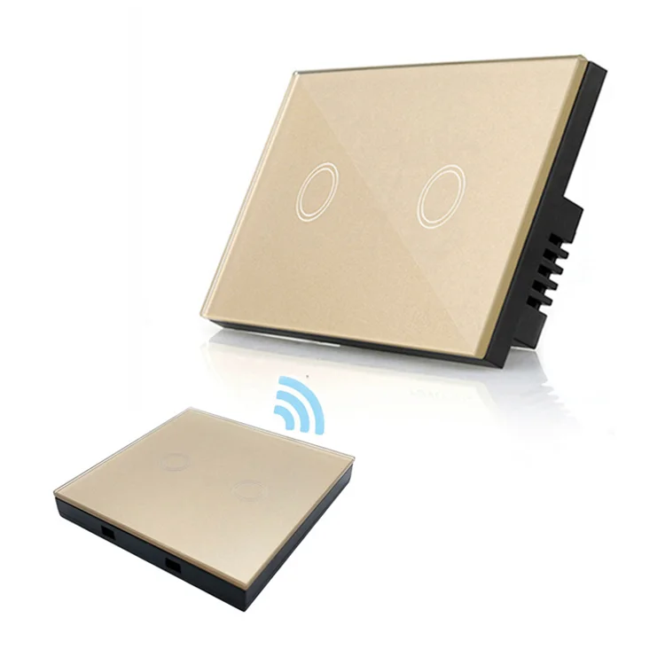 AB-8702 US 2 gang night light voice control Smart Wall Light Switch receiver