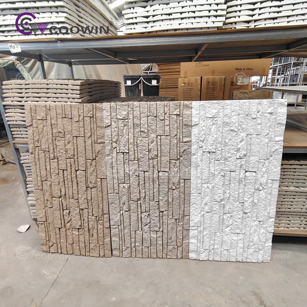 Installation Cost Saving Polyurethane Pu Faux Stone Wall Sliding Panel For Interior Wall And Ceiling