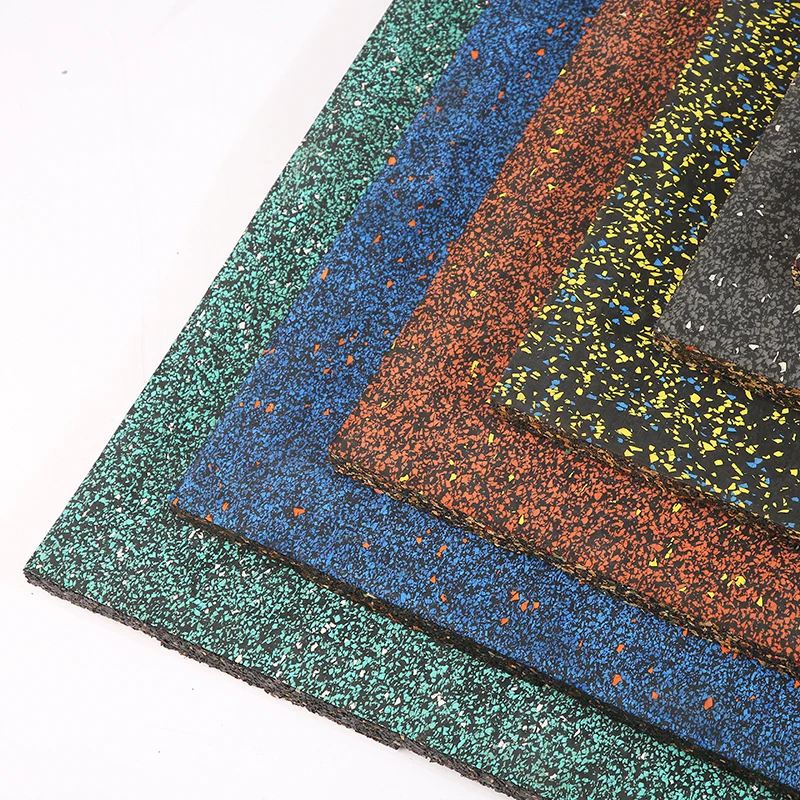 Elastic Weight Lifting Gym Rubber Flooring Tiles Gym Rubber Floor Mat With EPDM Granules