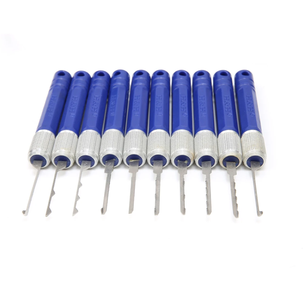 Plane Keys Opening Tool 10 Pieces Hook Set Locksmith Supplies Hardware Tools Multi-Function