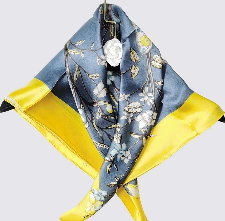 100% silk satin scarf  for women wholesale or customize vintage silk scarves square scarf 70*70cm
