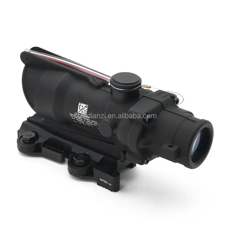 Factory wholesale 4X32mm prism sight, true red green fiber optic sight