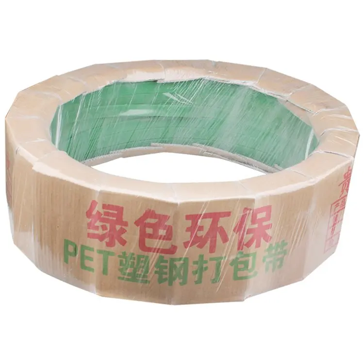 Зеленые Прозрачные полиэфирные ленты для упаковки поддонов, рулон пластиковых стальных лент, обвязочная лента
